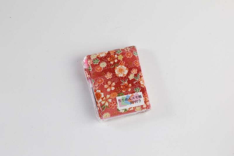 ちりめんメモ帳　ボールペン付き