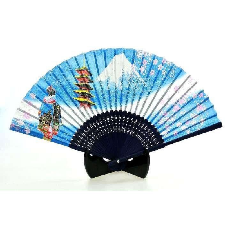 青富士山扇子
